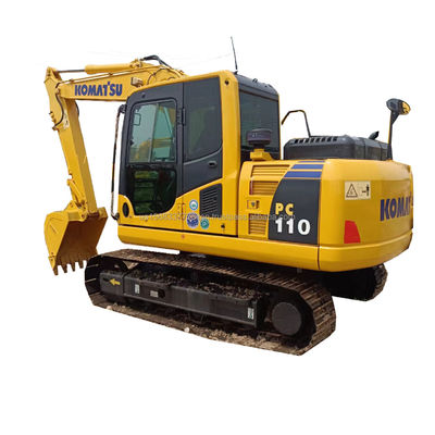 使用されたコマツー PC110 水力クローラー掘削機 11 トンと 0.48M3 バケット容量