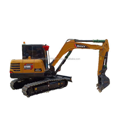 6トンの小型掘削機 Sany 中古 SY60C SY75C 中国 2016年 勤務時間 0~2000