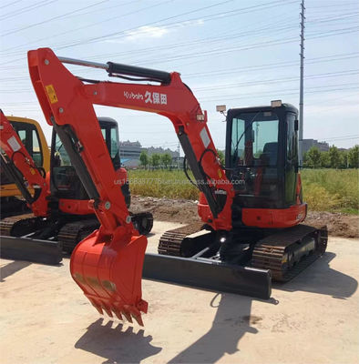 6TON 稼働重量 KUBOTA KXU55 オリジナルの液圧バルブとエンジンを備えた掘削機