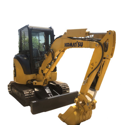 使用済みコマツー PC35 3.5トンの水力ミニ掘削機 クローラー掘削機 11.2 kW 電力