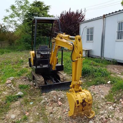 使用済み コマツー PC18 1.8 トン ミニ 掘削 ローラー 掘削機 0-2000 作業時間 11.2 kW