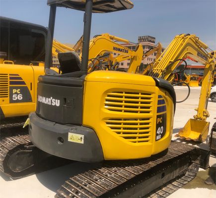 中古 コマツー PC40 4トンの水力ミニ掘削機 クローラー掘削機 0.2M3バケツ容量