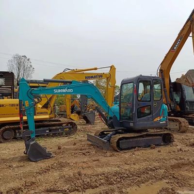6トンのサンワードSWE 60E 水力クローラーバックホー 中古ミニ掘削機