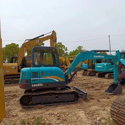 6T 中古 サンバード SWE60E 掘削機 水力クローラー バックホー ミニ掘削機 0.5M3 バケツ