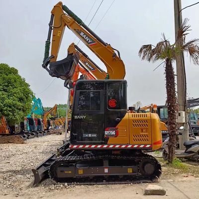 Sany SY75C Pro 優れた作業性能 7TON 作業重量で使用された掘削機