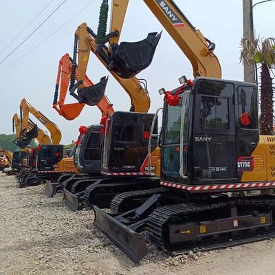 Sany SY75C Pro 優れた作業性能 7TON 作業重量で使用された掘削機