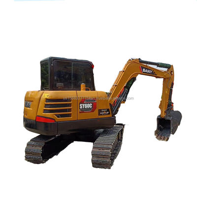オリジナル液圧バルブと優れた状態のSany SY60C古用掘削機 6TON
