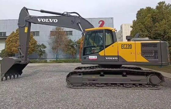 VOLVO EC220 オリジナルのポンプと低作業時間の二手クローラー掘削機