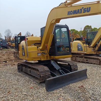 オリジナルの水力シリンダーと0.2M3バケツ容量を持つ中古コマツー PC70掘削機