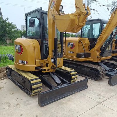 303.5E2 オリジナルの水力シリンダーと31.1KWの電力を備えた中古キャタピラー掘削機
