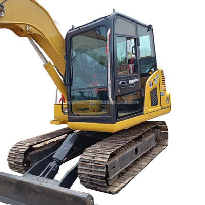 7 トン 稼働重量 使用済み コマツー PC70 ミニ 掘削機 水力 クローラー 掘削機