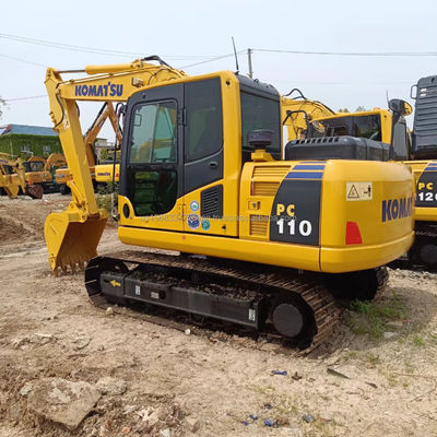 使用されたコマツー PC110 水力クローラー掘削機 11 トンと 0.48M3 バケット容量