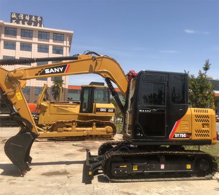 SANY SY75C プロ 掘削機 7 トン 稼働重量 オリジナルの水力ポンプと使用されたユニット