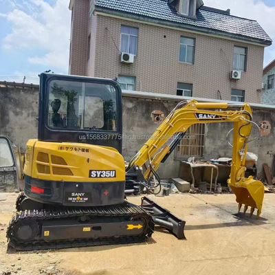3.8TON 作業重量 SANY SY35U 優れた状態とエンジンを備えた古着掘削機