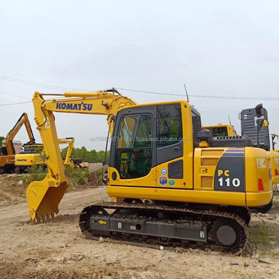 11 トン使用コマツー PC110 水力クローラー掘削機 0.48M3 バケット容量